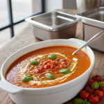 Crème de tomates au basilic - Recette restauration collective