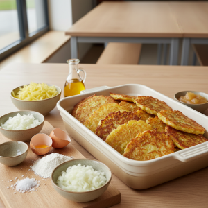 Crêpes de pommes de terre (Kartoffelpuffer) - Recette restauration collective