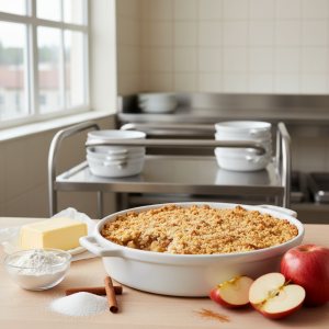 Crumble aux pommes - Recette restauration collective
