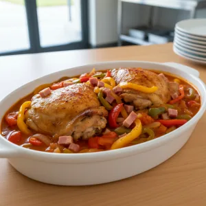 Cuisses de poulet basquaise - Recette restauration collective