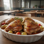 Cuisses de poulet rôties aux herbes - Recette restauration collective