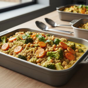 Curry de légumes au quinoa - Recette restauration collective