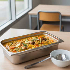 Curry de légumes et pois chiches - Recette restauration collective