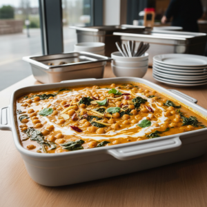 Curry de pois chiches et épinards - Recette restauration collective