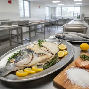 Dorade en croûte de sel - Recette restauration collective