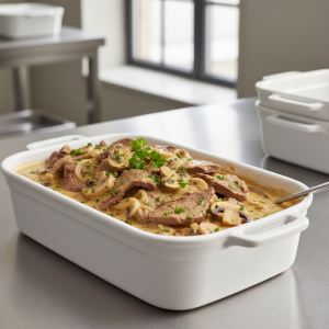 Émincé de bœuf à la crème - Recette restauration collective