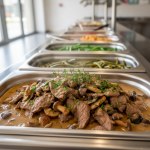 Émincé de bœuf forestier - Recette restauration collective