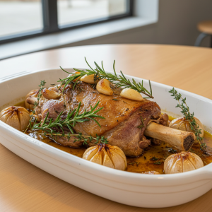 Épaule d'agneau confite - Recette restauration collective