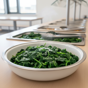 Épinards blanchis nature - Recette restauration collective
