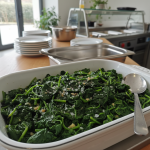 Épinards tombés à la poêle - Recette restauration collective