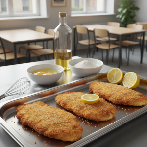 Escalopes de poulet panées - Recette restauration collective
