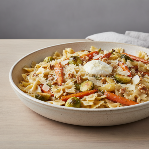 Farfalle aux légumes d'hiver et noix - Recette restauration collective