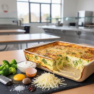 Flan de brocolis au fromage - Recette restauration collective