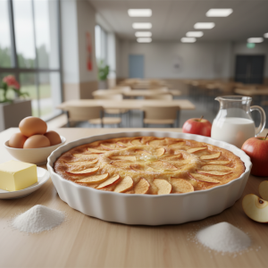 Flognarde aux pommes - Recette restauration collective