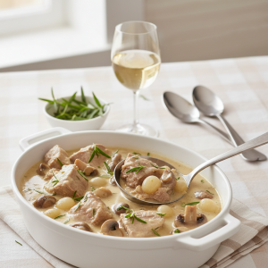 Fricassée de veau à l'estragon - Recette restauration collective