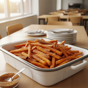 Frites de patates douces à la cannelle - Recette restauration collective