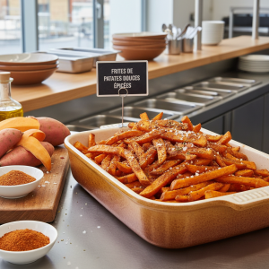 Frites de patates douces épicées - Recette restauration collective