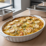 Gratin au chèvre et romarin - Recette restauration collective