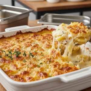 Gratin aux trois fromages - Recette restauration collective