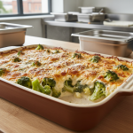 Gratin de brocolis à la béchamel - Recette restauration collective