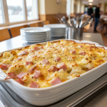 Gratin de chou-fleur au jambon - Recette restauration collective