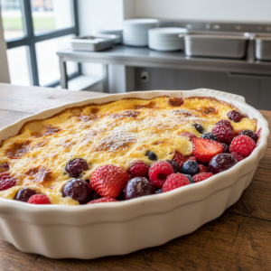 Gratin de fruits rouges - Recette restauration collective