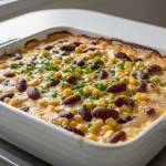 Gratin de haricots rouges et maïs à la crème - Recette restauration collective