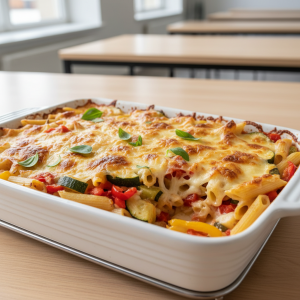 Gratin de pennes aux légumes - Recette restauration collective