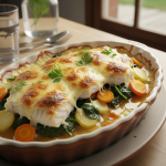 Gratin de poisson aux légumes - Recette restauration collective