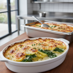 Gratin de pommes de terre et épinards - Recette restauration collective