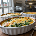 Gratin d'épinards - Recette restauration collective