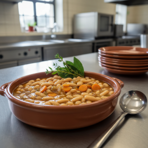 Haricots blancs à la bretonne (simples) - Recette restauration collective