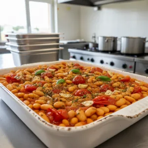 Haricots blancs à la provençale - Recette restauration collective