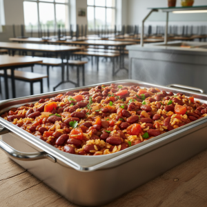 Haricots rouges au riz et à la tomate - Recette restauration collective