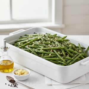 Haricots verts à l'ail - Recette restauration collective