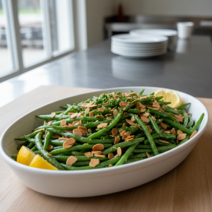 Haricots verts Amandine - Recette restauration collective
