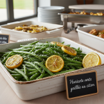 Haricots verts grillés au citron - Recette restauration collective