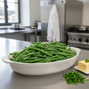 Haricots verts persillés - Recette restauration collective