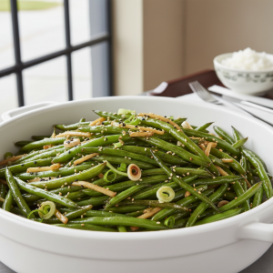 Haricots verts sautés à la chinoise - Recette restauration collective