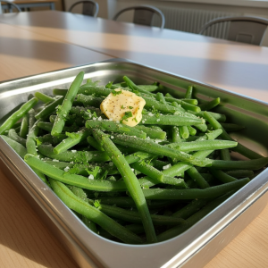 Haricots verts sautés au beurre - Recette restauration collective