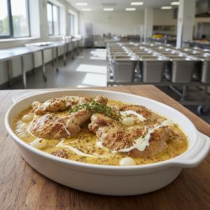 Lapin à la moutarde - Recette restauration collective