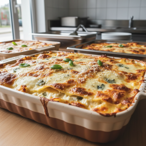 Lasagnes aux quatre fromages - Recette restauration collective