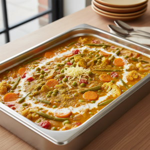 Légumes au curry indien - Recette restauration collective