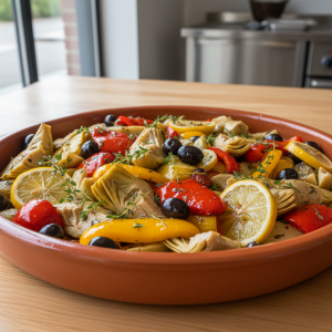 Légumes confits au citron et olives - Recette restauration collective