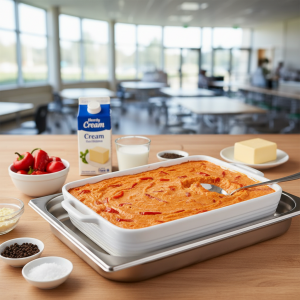 Mousseline de poivrons rouges - Recette restauration collective