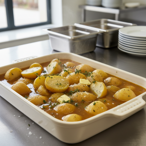 Navets braisés au bouillon - Recette restauration collective