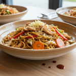 Nouilles sautées au poulet - Recette restauration collective