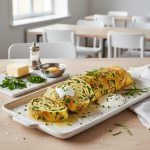 Omelette roulée aux herbes fraîches - Recette restauration collective