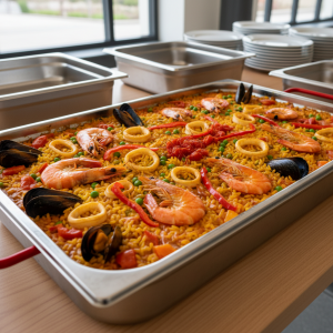 Paella aux fruits de mer - Recette restauration collective
