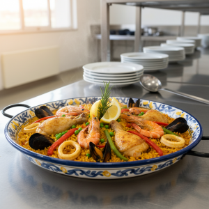 Paella mixte - Recette restauration collective